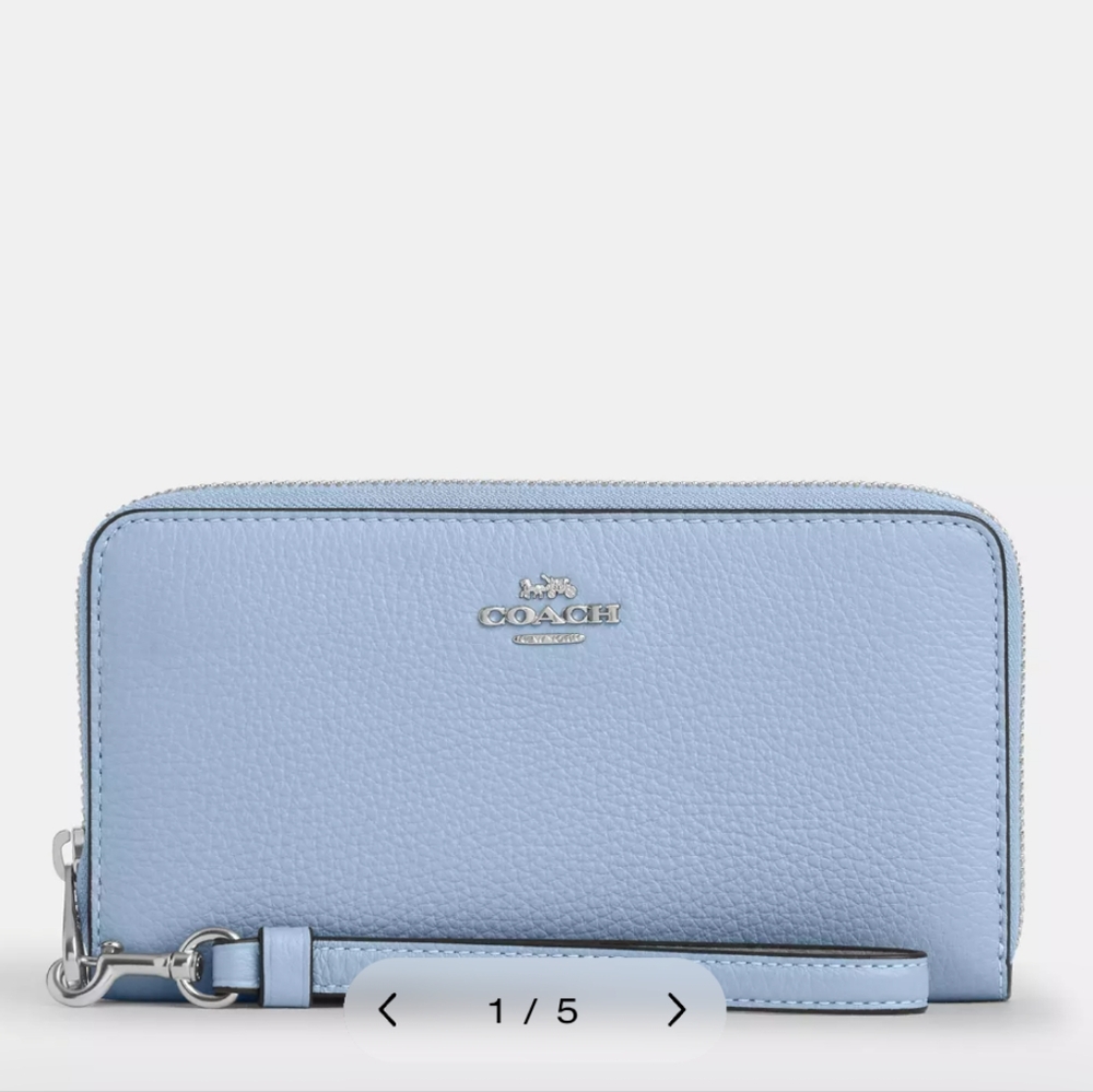 New! Coach Long Zip Around Wallet